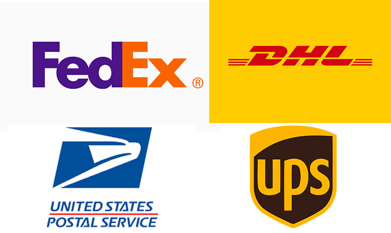 Fedex. DHL. USPS. UPS